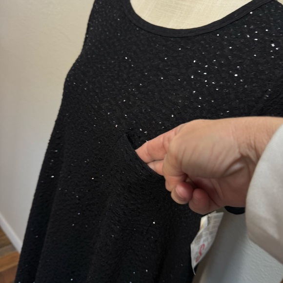 LuLaRoe Carly Dress Black Sparkly Glitter Sequin - NWT - Size Small - Picture 7 of 13
